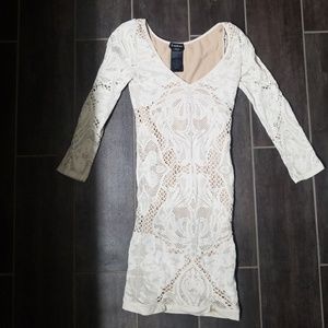 Bebe crochet lace bodycon mini dress